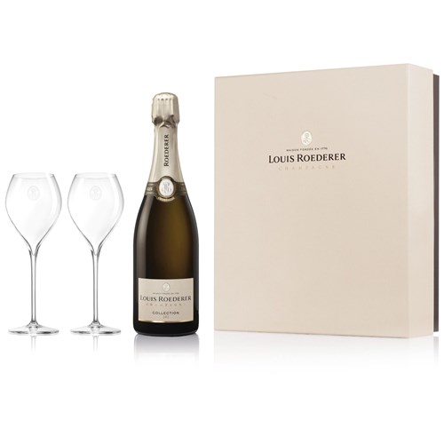 Buy Louis Roederer 243 Collection 75cl And 2 Flutes Coffret Set Gift Online Now